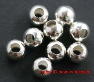 100/500pcs Charm Seamless Silver/Gold Plated Metal Loose Spacer Beads