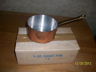 QT French Copper Tin Lined Sauce Pan Centuria Copperware France MINT