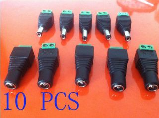Male and Female 2.1x5.5mm DC Power Jack Adapter Plug Connector CCTV