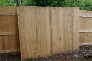 White Cedar Fence Panels in First and Second Grades Fencing install