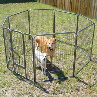 Portable Heavy Duty Pet Playpen Dog Exercise Pen Cat Fence 8 panel 32