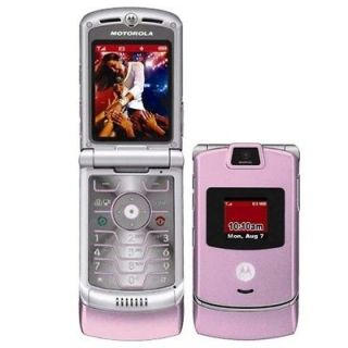 Verizon Motorola RAZR V3m 3G Pink No Contract Camera Cell Phone Used