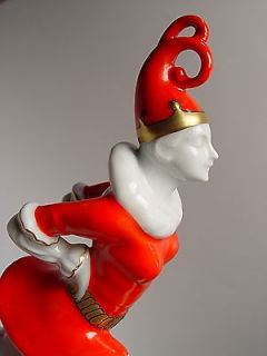 Art Deco Lrg German Dancer Lady Porcelain Goebel Figurine Figure