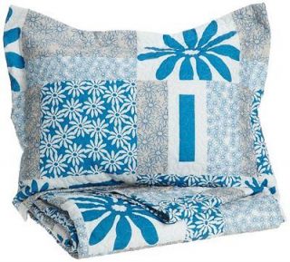 NEW Cathay Home Fashions Silky Soft King Mini Quilt Set Daisy Blue