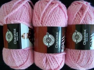 Loops & Threads Charisma bulky yarn, Think Pink, lot of 3