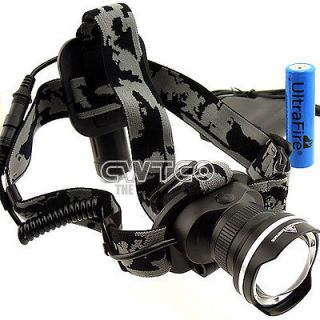 CREE XM L XML T6 LED 1600Lm Rechargeable Zoomable Headlamp Headlight