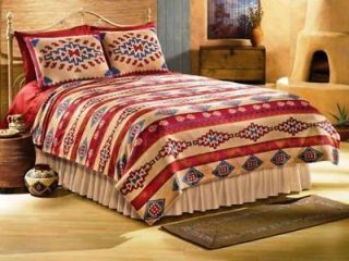 King Southwest Fleece Coverlet Bedding With Sham Set Santa Fe Fleece