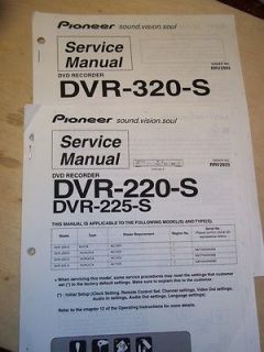 Pioneer Service Manual~DVR 220 S/225/320 DVD Recorder/Player~Original