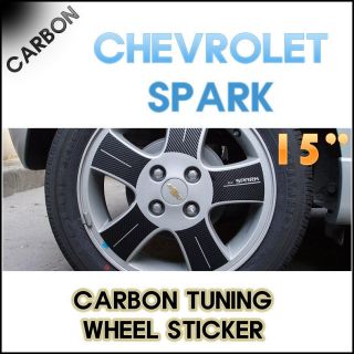 11+ Chevrolet Spark / Matiz] Carbon Tuning Wheel Mask Sticker(15