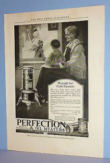 NORMAN ROCKWELL Nov 1918 PERFECTION OIL HEATERS Ad Only ~ WARMTH 4