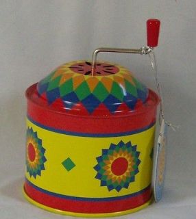 SCHYLLING CHILDRENS WIND UP MUSICAL SHAPES TIN CAN PLAYER NEW