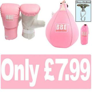 BBE Pink Speedball Boxing Mitts MMA Punch Bag Sparring Punching