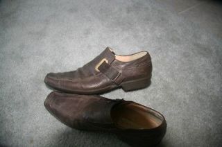 Mens brown CESARE PACIOTTI Made in Italy Kangaroo Leather Shoes size 6