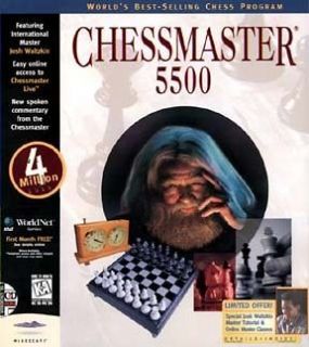 5500 PC CD learn master chess computer board strategy king rook game