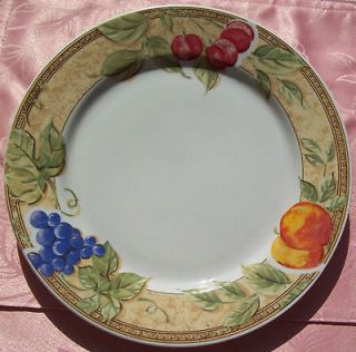 GIBSON DINNER PLATE FRUIT GROVE Excellent 10 5/8 grapes cherries