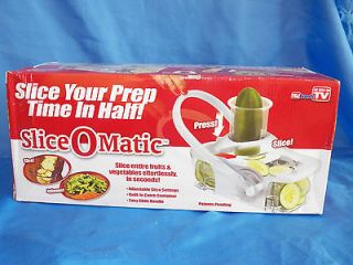 Slice O Matic Food Chopper Slicer Manual Gadget Prepper Adjustable w