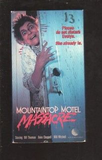 MOTEL MASSACRE Bill Thurman Anna Chappell slasher 1986~RARE VHS