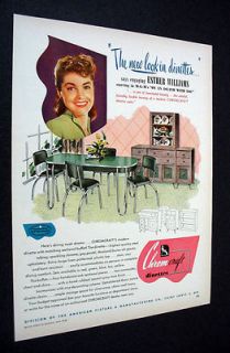 1948 CHROMCRAFT MODERN DINETTE RETRO ESTHER WILLIAMS ad