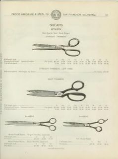 Catalog Page Ad Barber Shop Supply Heinisch Barber Shears Bankers