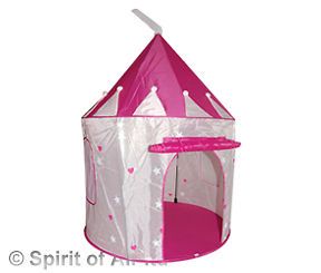 Childrens Pop Up Girls Princess Castle or Boys Knight Castle Play Tent