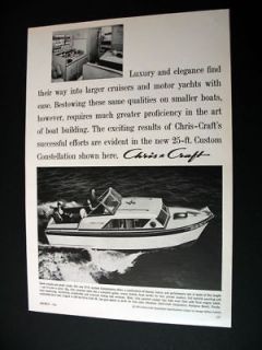 Chris Craft 25 Constellation yacht boat 1961 print Ad