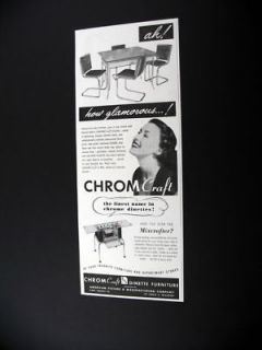 ChromCraft Dinette Table & Portable Bar 1947 print Ad