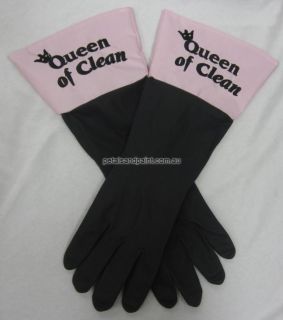 Black Latex Rubber Gloves With Pink Decorative Cuff Med Great Kitchen