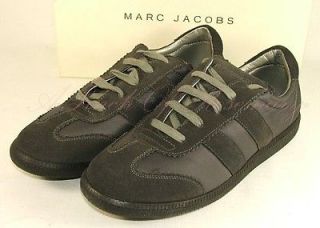 Marc Jacobs Mens M2035 Suede Nylon Sneakers Shoes Gray