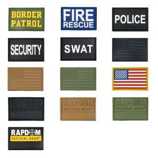 USA Flag Law Enforcement Tactical Rubber Patches 3x2 Police SWAT