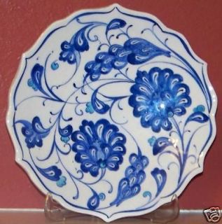 Handmade & Handpainted 7 Turkish Blue Iznik Ceramic Plate CLEARANCE