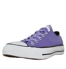 Converse Chuck Taylor Low Tops NEW Opalescent Purple Satin & Sky Blue