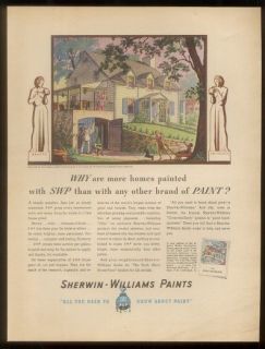 1937 Rockwell Kent & TM Cleland art Sherwin Willia ms ad