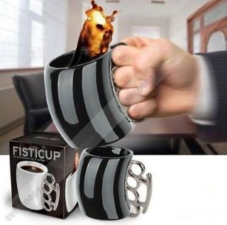 Knuckle Duster Large Mug Fist Cup Finger Fist Coffee Milk Cup Handle