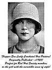 Flapper Ladys Crochet Crocheted Cloche Hat Pattern 1935