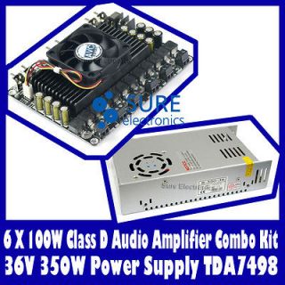 100W Class D Audio Amplifier Combo Kit w 36V 350W Power Supply