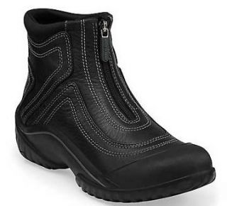 Clarks Muckers Glaze Waterproof Comfort Zip Up Boot Black Leather