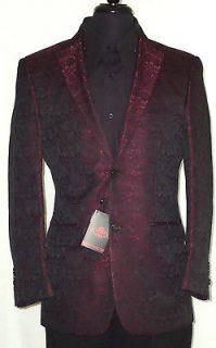 Paisley Blazer Jacket for Men. fully Lined, Fitted design, Dark