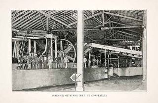 1898 Print Cuba Republic Caribbean Interior Sugar Mill Constancia
