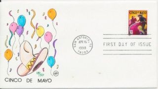 3203 Cinco De Mayo Hand Colored Steve Wilson cachet First Day cover
