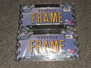 CHAIN LICENSE PLATE CRUISER FRAMES TOTAL OF 2 NEW