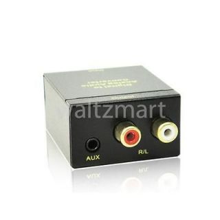 Digital Audio Coax Coaxial Toslink to Analog L/R RCA Converter Adapter