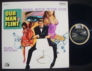 OUR MAN FLINT Jerry Goldsmith 1966 20th FOX STEREO LP NM   No Cut