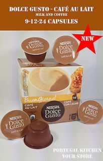 DOLCE GUSTO CAFE AU LAIT COFFEE 9   12   24 Capsules