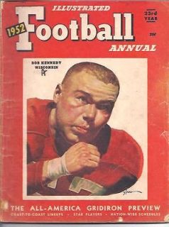 1952 Illustrated Football Annual Magazine   Bob Kennedy, Wisconsin