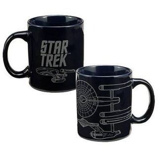 STAR TREK MUG / COFFEE CUP   KIRK, SPOCK, ENTERPRISE