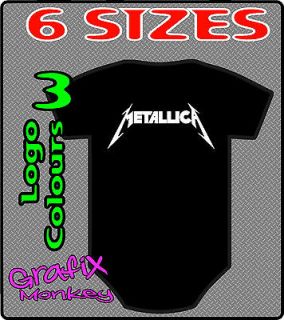 Metallica Baby grow baby vest Black vest or coloured vest.