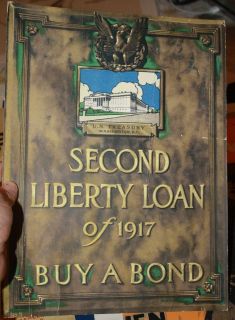 WWI door/window 2nd Liberty Loan of 1917 bronze plaque sign Buy a