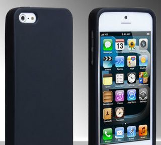 iPhone 5 Silicone Case Stylish Black Gel Cover Cheap Designer Protect
