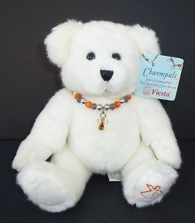CHARMPALS White Teddy Bear Plush Angel Charm Bracelet Stuffed Toy