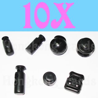 Mix choose 10 pcs Cord Lock Toggles End Stops Beans Round Square